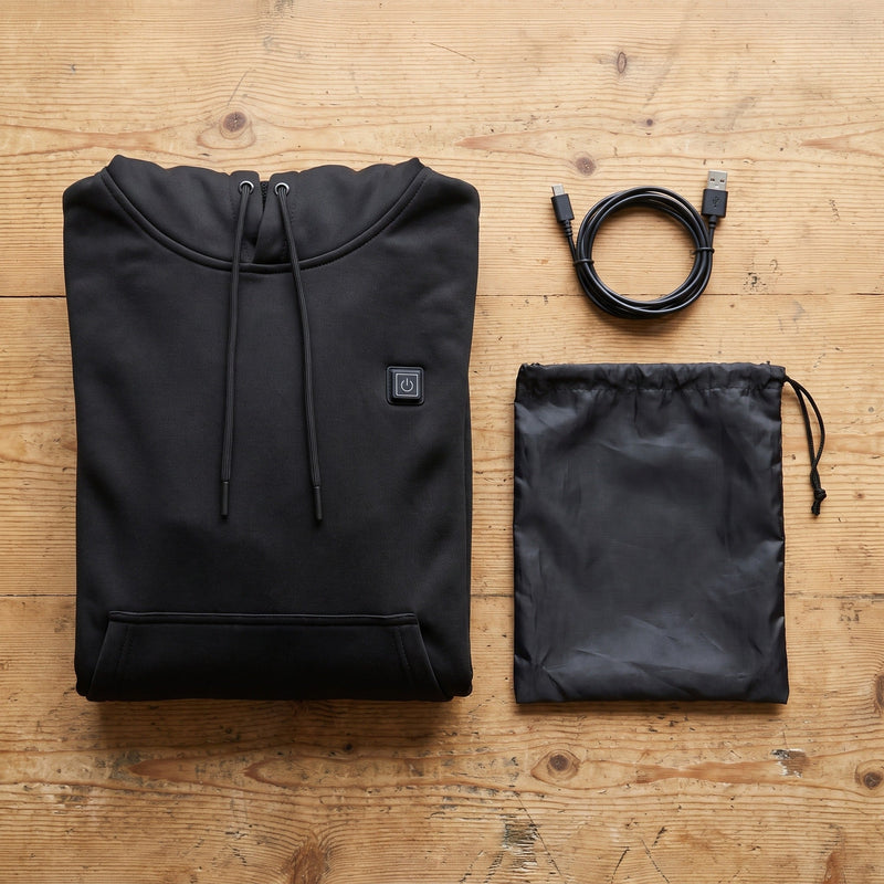 Heated Fleece Hoodie with 7 Heat Zones and Kangaroo Pocket - product view 4 | Buffalo Gears
