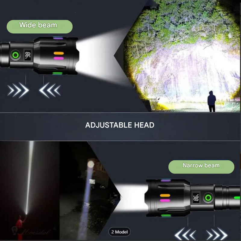 High-Lumen Rechargeable LED Tactical Torch for Outdoor Use - product view 4 | Buffalo Gears