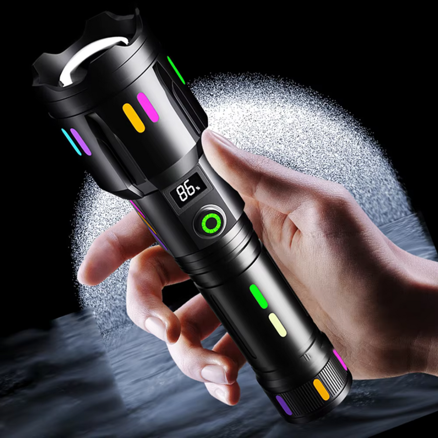 High-Lumen Rechargeable LED Tactical Torch for Outdoor Use - product view 7 | Buffalo Gears