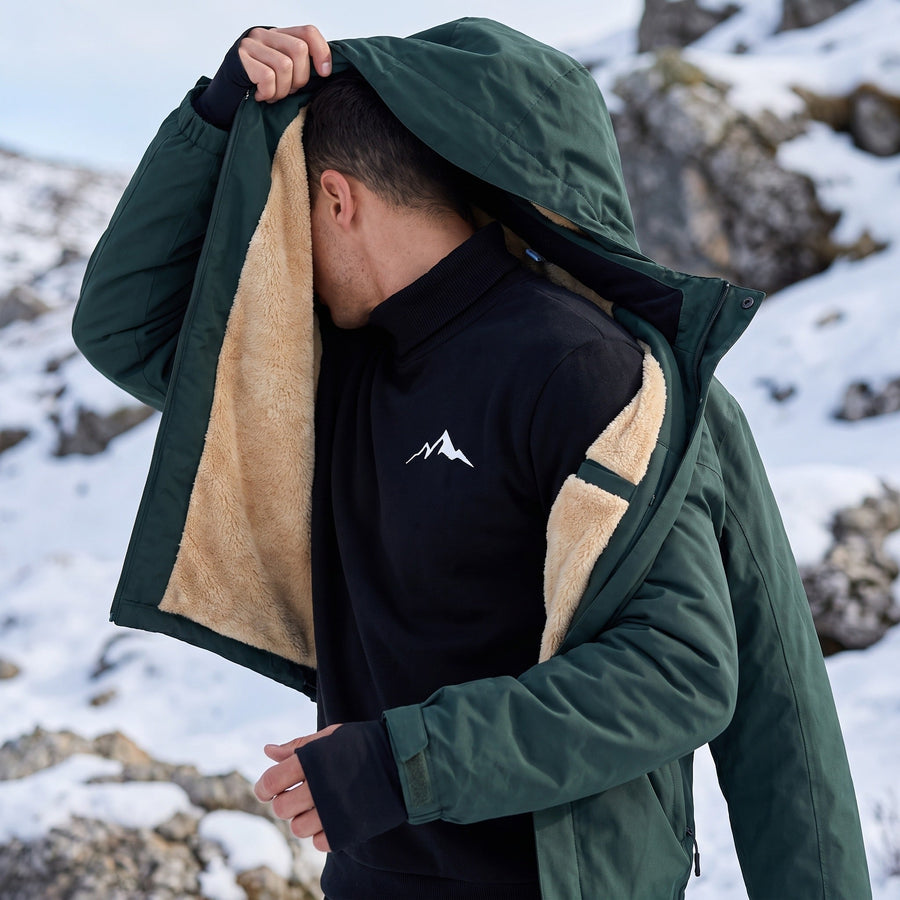 High Neck Thermal Top for Men, Long Sleeve Base Layer - product view 4 | Buffalo Gears