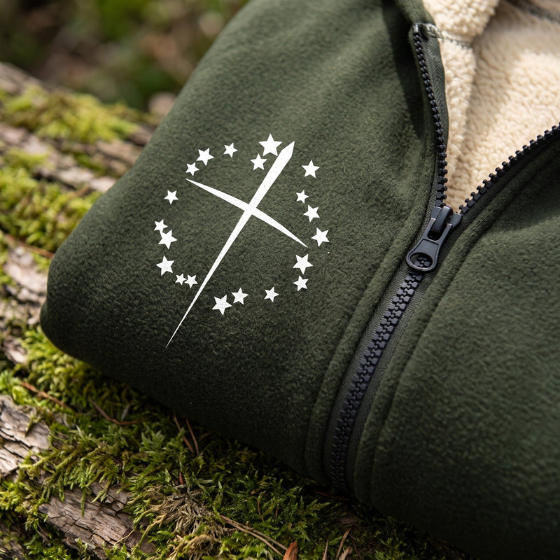Hooded Fleece Jacket for Men with Chest Graphic - product view 3 | Buffalo Gears