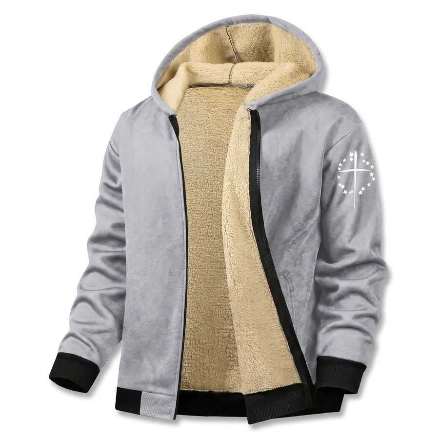 Hooded Fleece Jacket for Men with Chest Graphic - product view 10 | Buffalo Gears