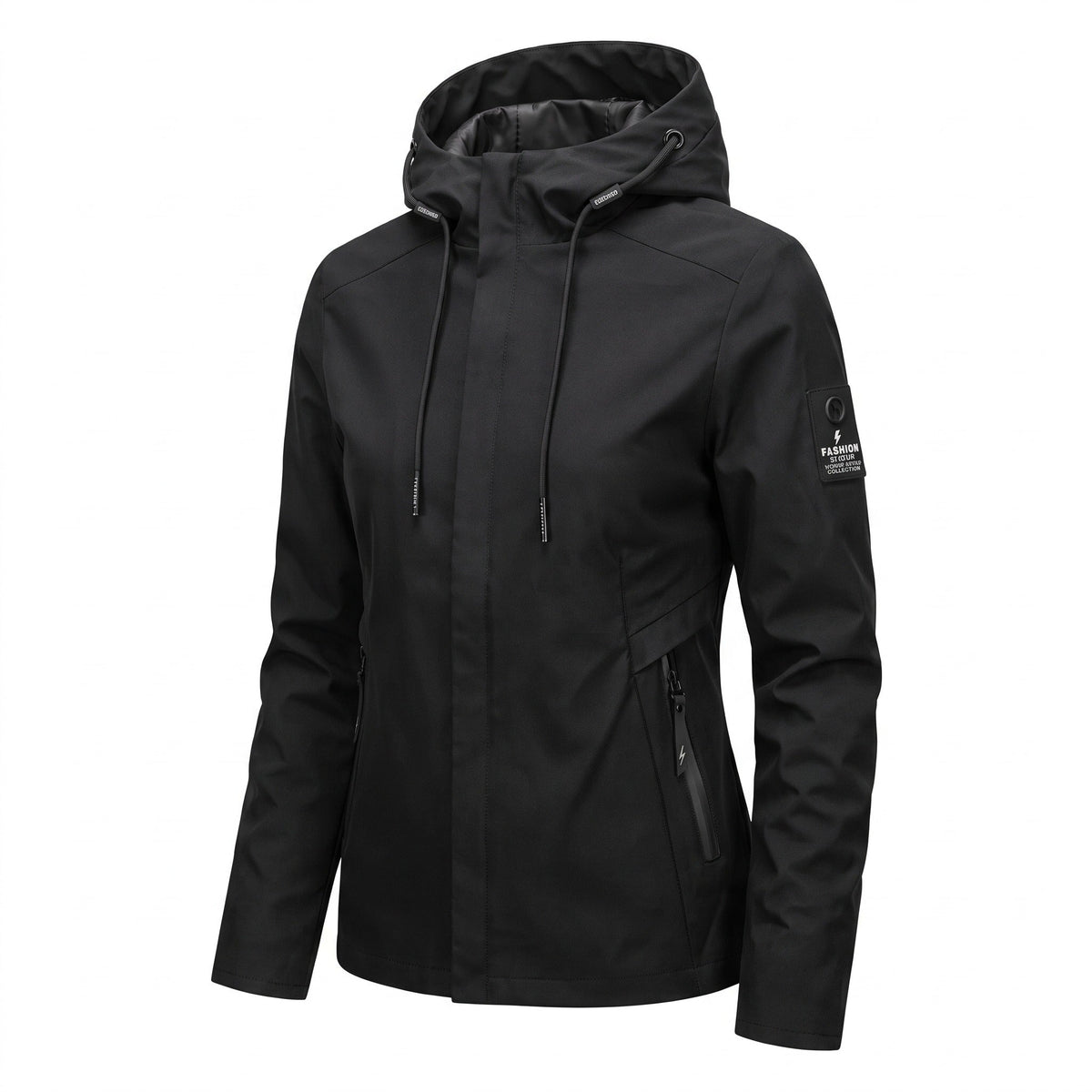 Hooded Windbreaker for Women with Geometric Print - product view 1 | Buffalo Gears