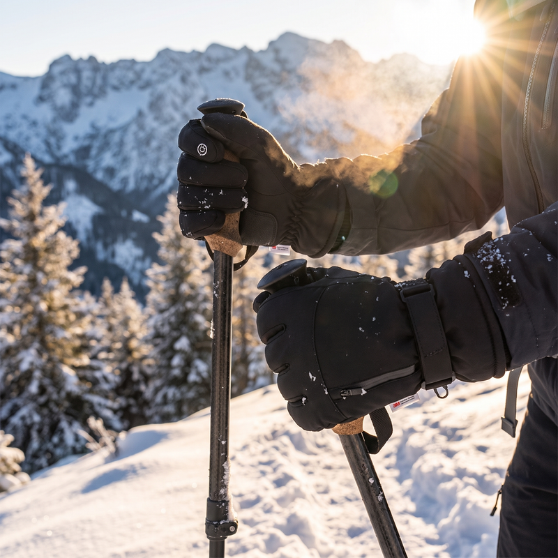 Insulated Waterproof Gloves for Extreme Winter Trekking - product view 2 | Buffalo Gears