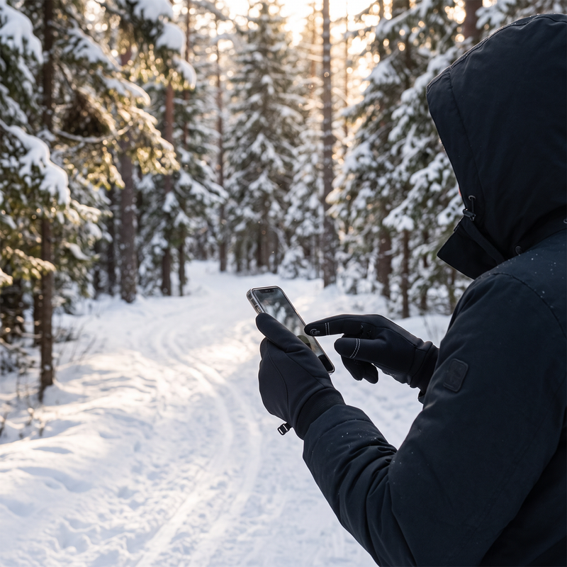 Insulated Waterproof Winter Gloves with Touch Fingertips - product view 2 | Buffalo Gears