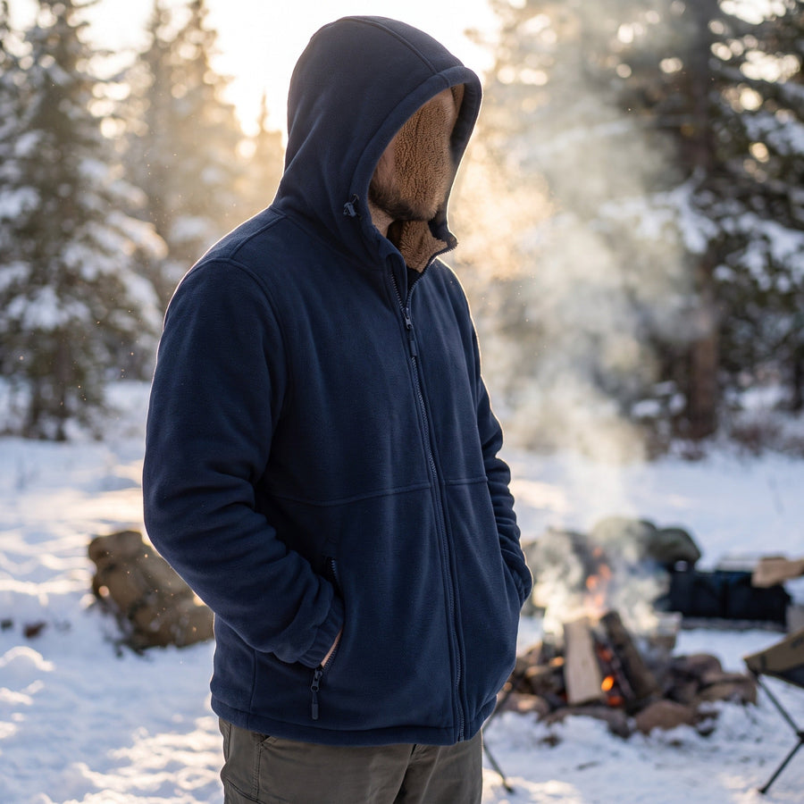 Insulated Winter Jacket for Men with Built In Hood - product view 2 | Buffalo Gears