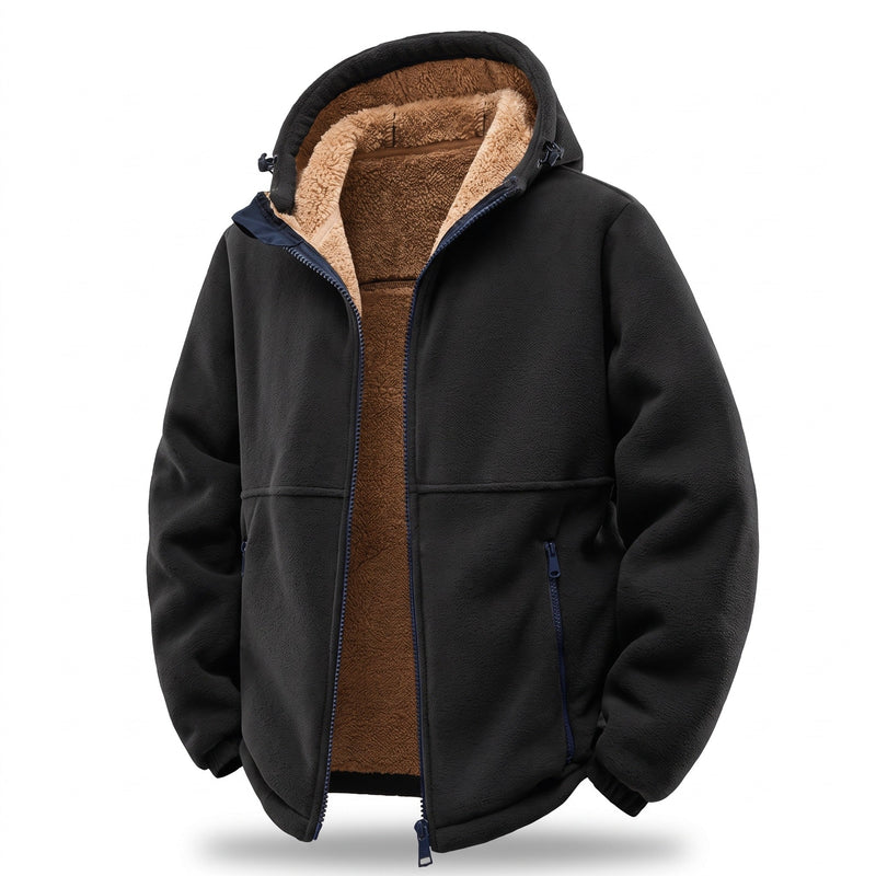 Insulated Winter Jacket for Men with Built In Hood - product view 5 | Buffalo Gears