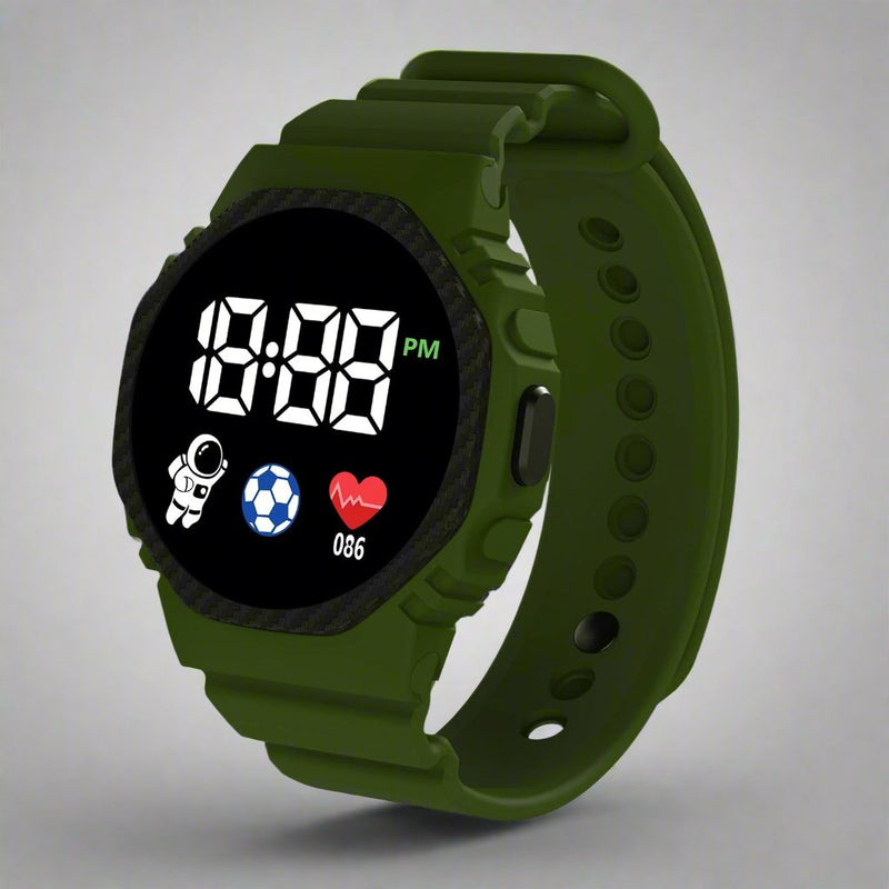 Kids' Splash-Resistant Digital Outdoor Sports Watch - product view 10 | Buffalo Gears
