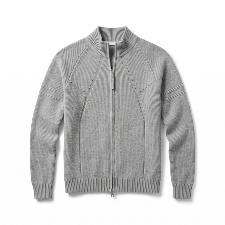 Knit Cardigan for Men with Raglan Sleeves and Full Zip - product view 1 | Buffalo Gears