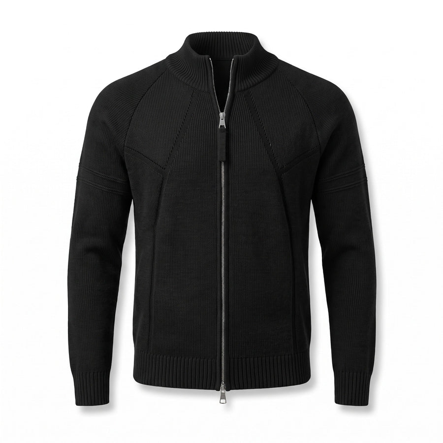 Knit Cardigan for Men with Raglan Sleeves and Full Zip - product view 6 | Buffalo Gears