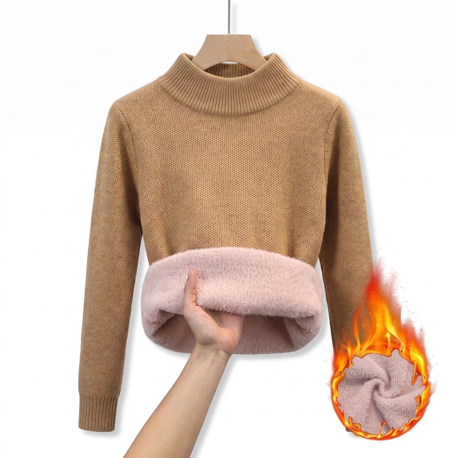 Knit Jumper for Women with Fleece Lined Collar - product view 12 | Buffalo Gears