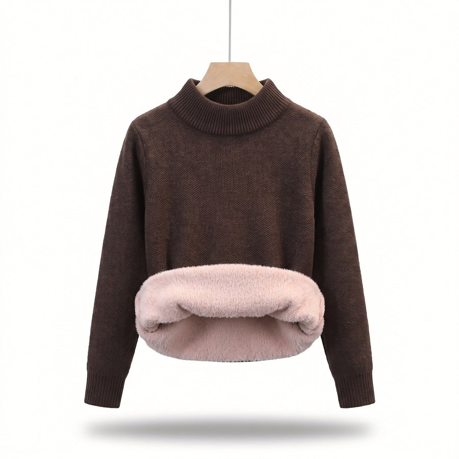 Knit Jumper for Women with Fleece Lined Collar - product view 13 | Buffalo Gears