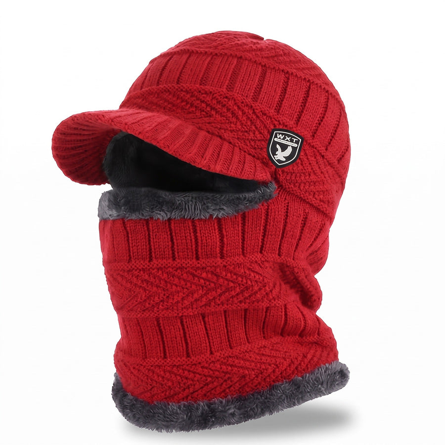 Knitted Beanie with a Neck Cover Knitted Into the Body - product view 8 | Buffalo Gears