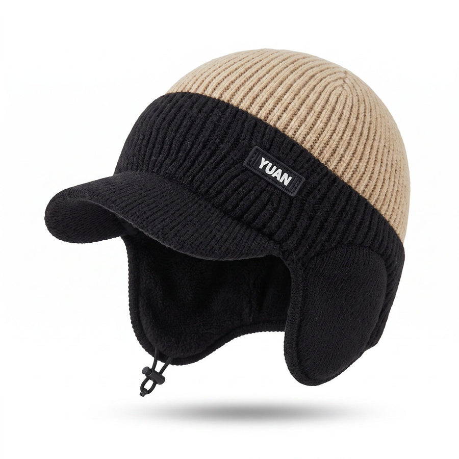 Knitted Beanie with Brim, Ear Flaps and Fleece Lining - product view 8 | Buffalo Gears