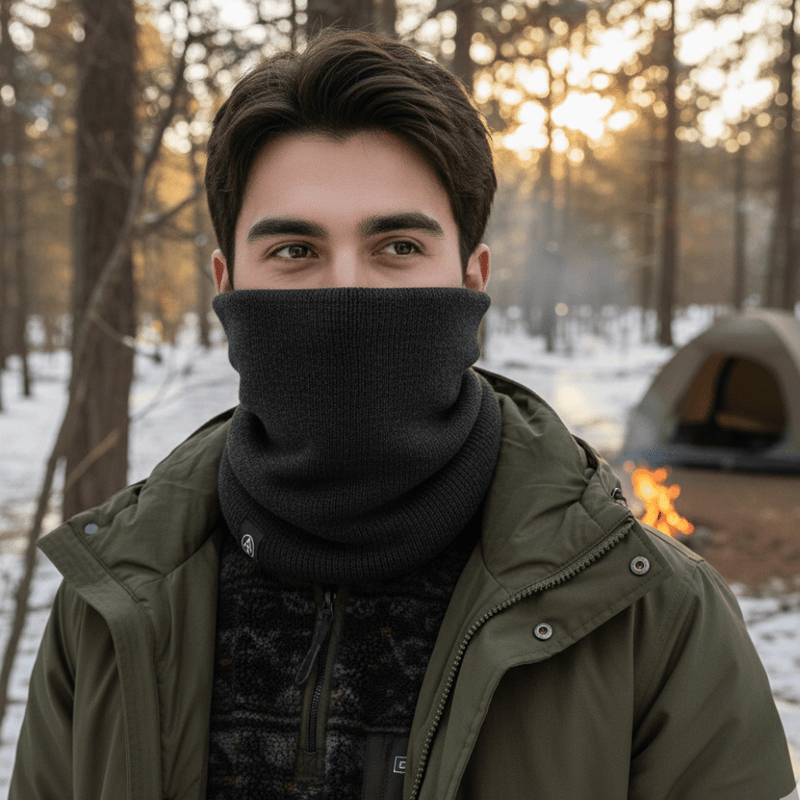 Knitted Thermal Neck Warmer for Cold Weather Outings - product view 2 | Buffalo Gears