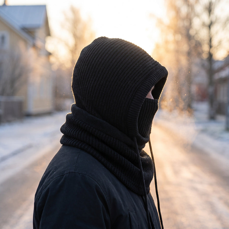 Knitted Winter Set with Beanie, Scarf and Gloves - product view 3 | Buffalo Gears