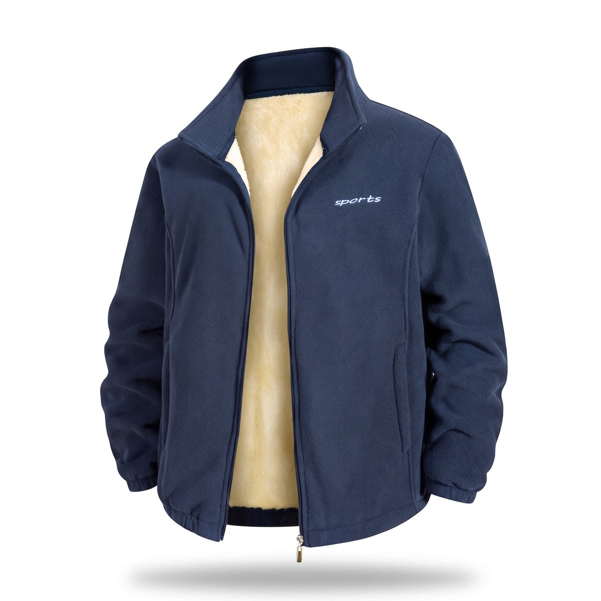 Lambswool Lined Fleece Jacket for Men, Windproof - product view 1 | Buffalo Gears