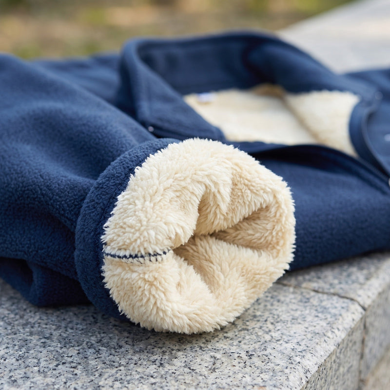 Lambswool Lined Fleece Jacket for Men, Windproof - product view 3 | Buffalo Gears