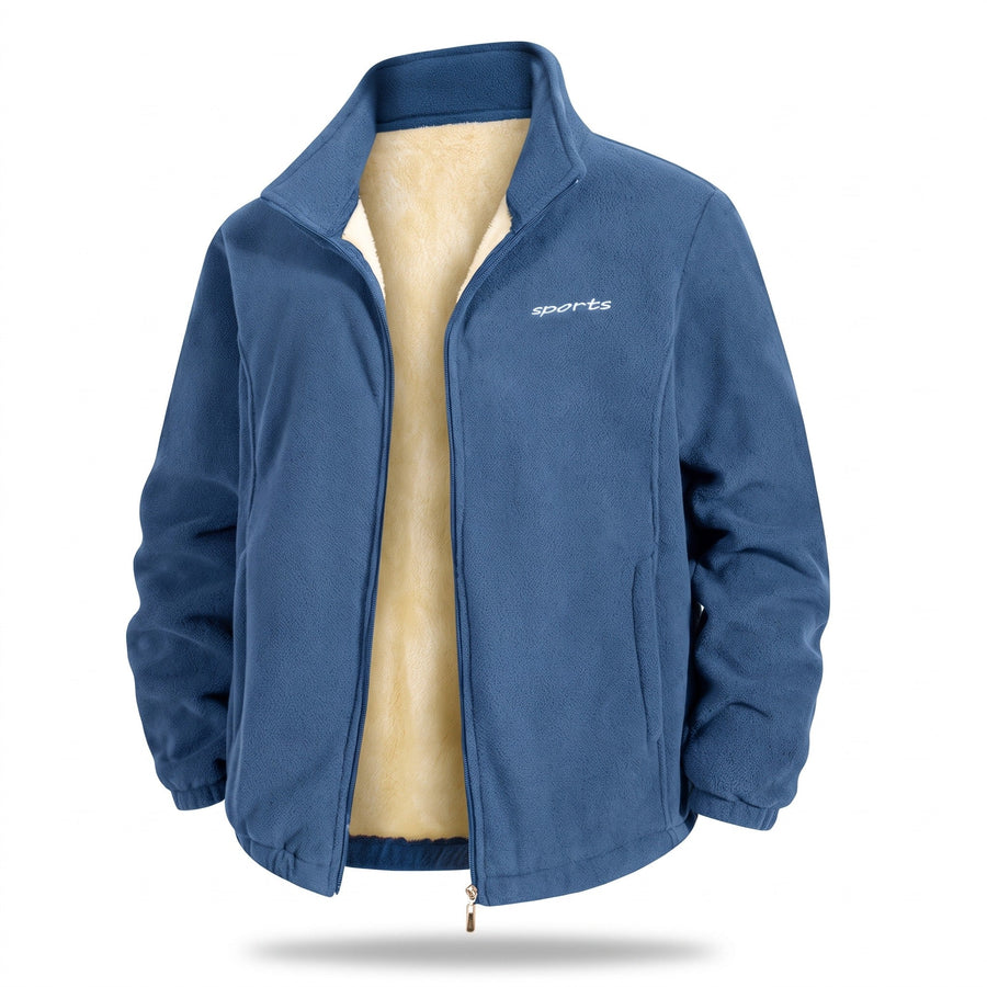 Lambswool Lined Fleece Jacket for Men, Windproof - product view 5 | Buffalo Gears