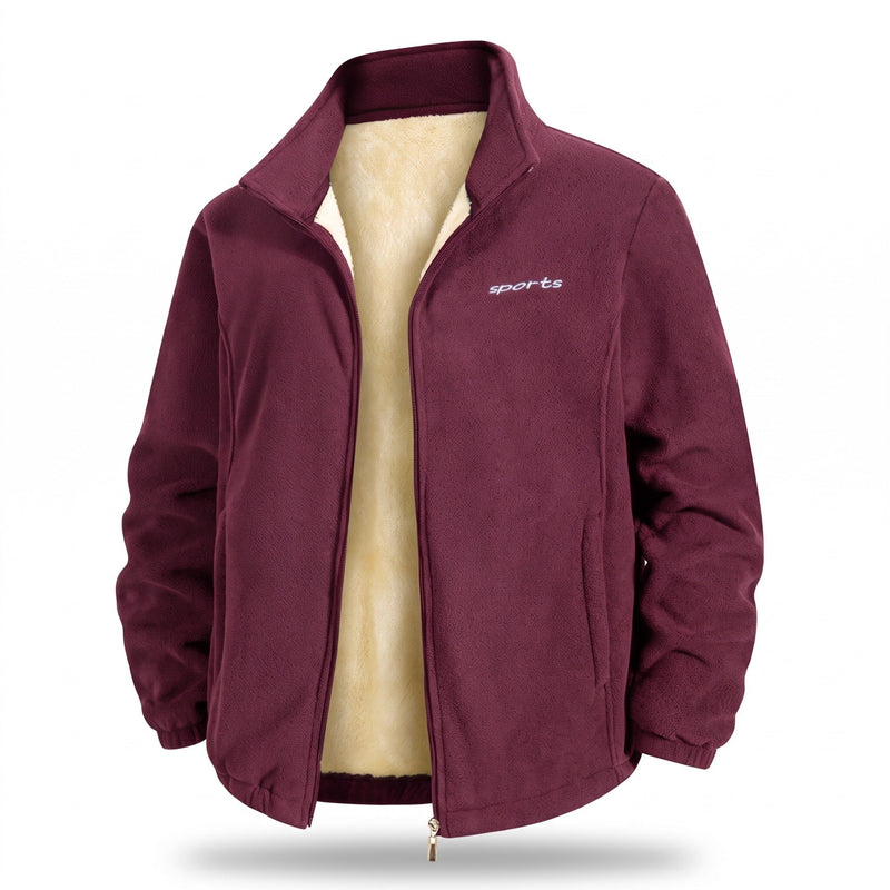 Lambswool Lined Fleece Jacket for Men, Windproof - product view 6 | Buffalo Gears