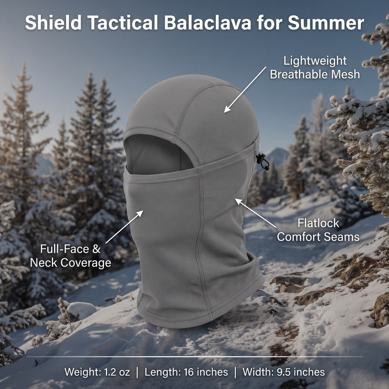 Lightweight Balaclava for Sun, Wind and Cold Weather - product view 3 | Buffalo Gears