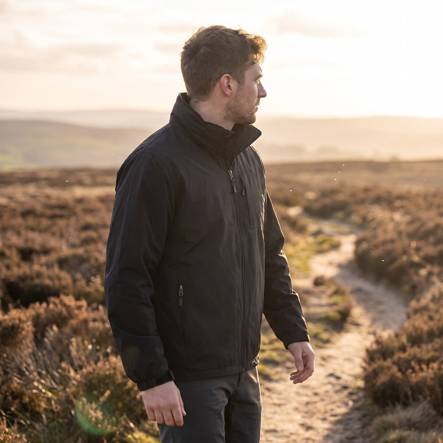 Lightweight Hiking Jacket for Men with Stand Collar - product view 2 | Buffalo Gears