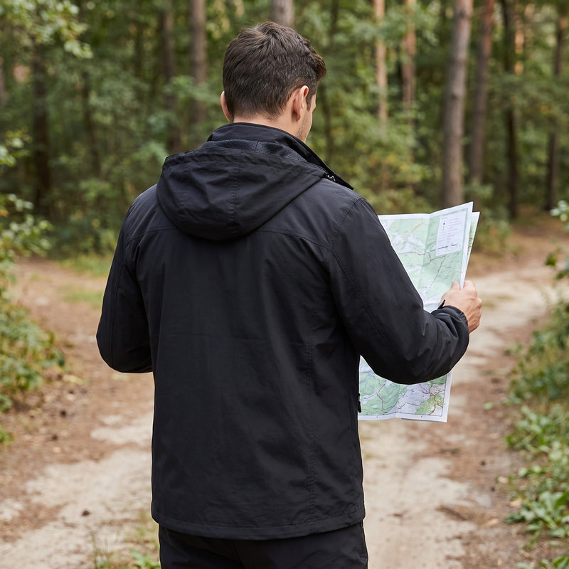 Lightweight Hiking Jacket for Men with Stand Collar - product view 4 | Buffalo Gears