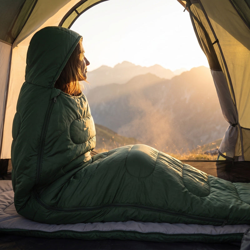 Lightweight Hooded Mummy Sleeping Bag with Sack - product view 2 | Buffalo Gears