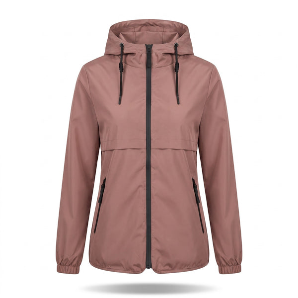 Long Windbreaker for Women with Rain Protection