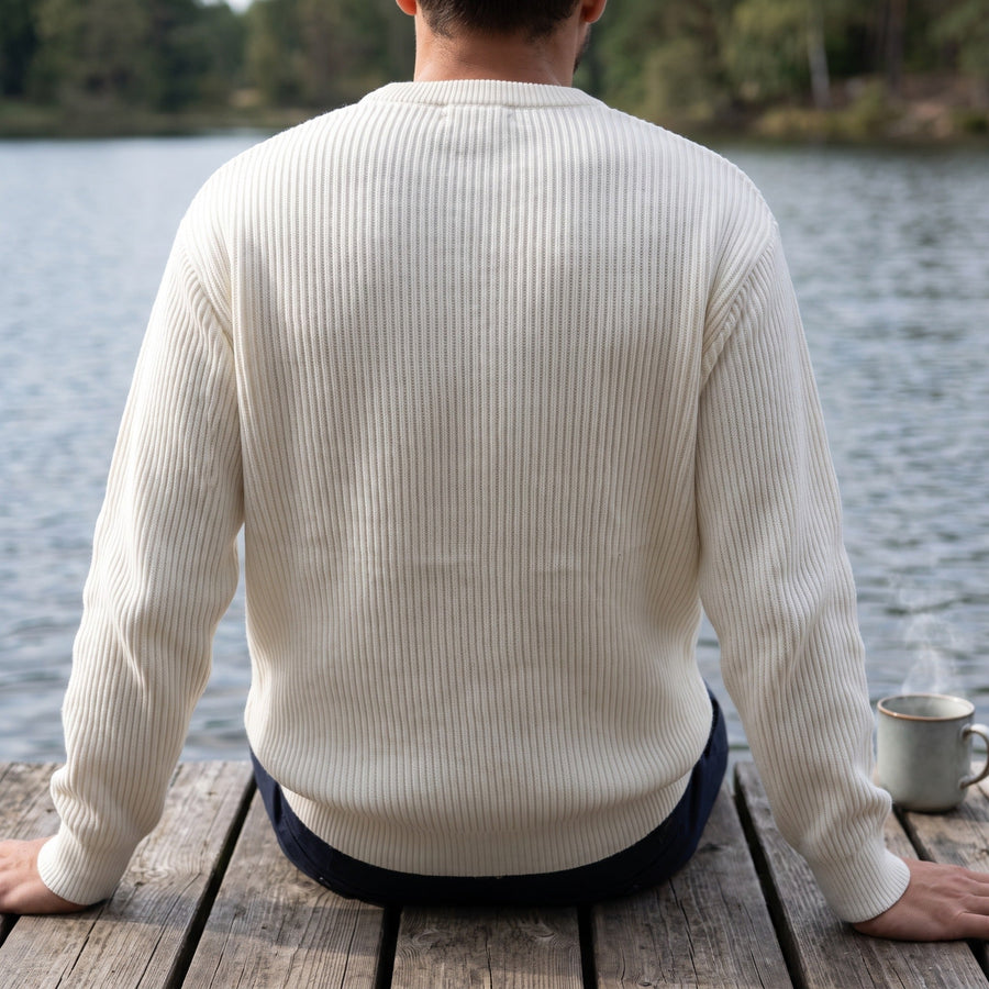 Loose Ribbed Knit Tee for Men, Long Sleeve - product view 4 | Buffalo Gears