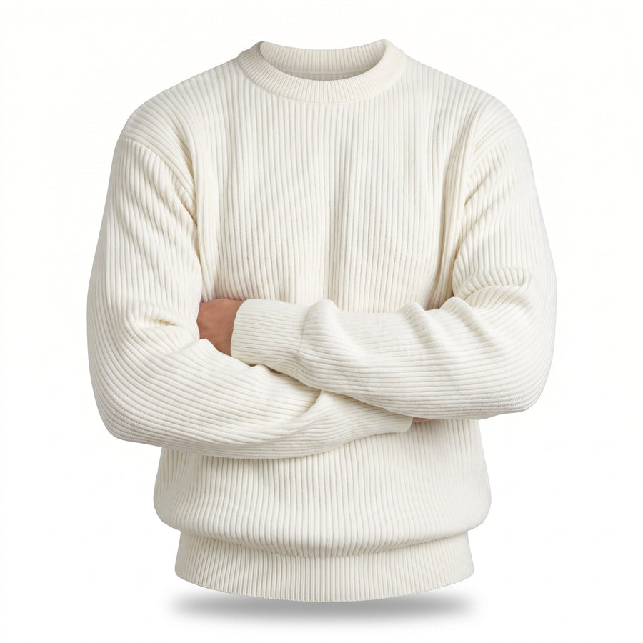 Loose Ribbed Knit Tee for Men, Long Sleeve - product view 6 | Buffalo Gears