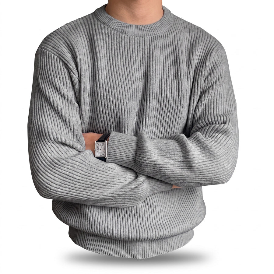 Loose Ribbed Knit Tee for Men, Long Sleeve - product view 8 | Buffalo Gears