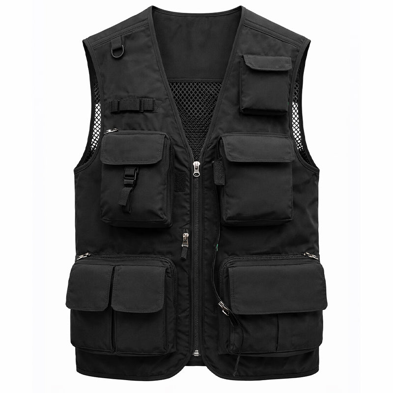 Men's 16-Pocket Lightweight Utility Vest for Outdoor Use - product view 1 | Buffalo Gears