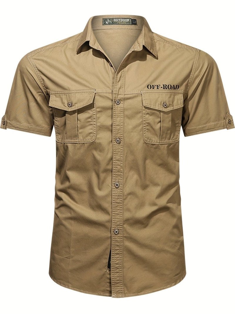 Men's Breathable Cotton Shirt for Summer Hiking Trips - product view 5 | Buffalo Gears