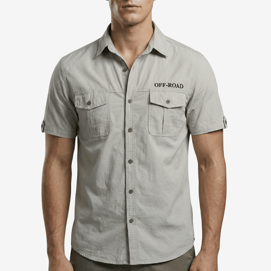 Men's Breathable Cotton Shirt for Summer Hiking Trips - product view 7 | Buffalo Gears
