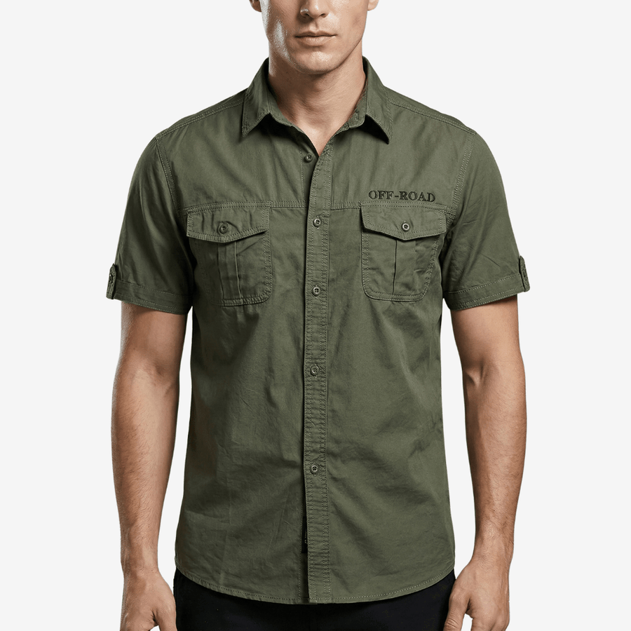 Men's Breathable Cotton Shirt for Summer Hiking Trips - product view 8 | Buffalo Gears