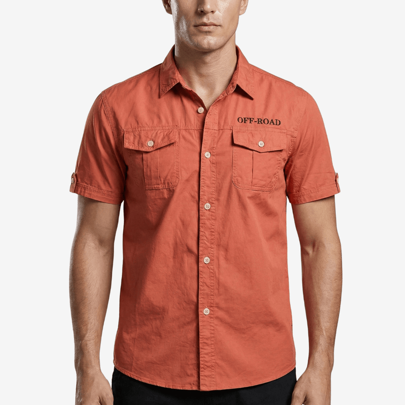 Men's Breathable Cotton Shirt for Summer Hiking Trips - product view 9 | Buffalo Gears