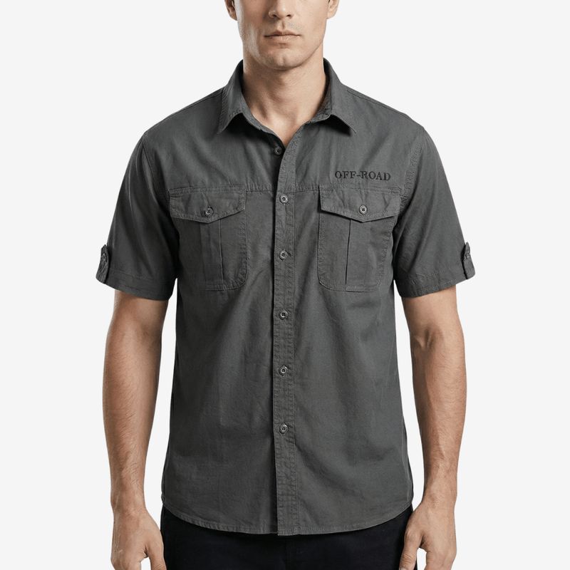 Men's Breathable Cotton Shirt for Summer Hiking Trips - product view 10 | Buffalo Gears