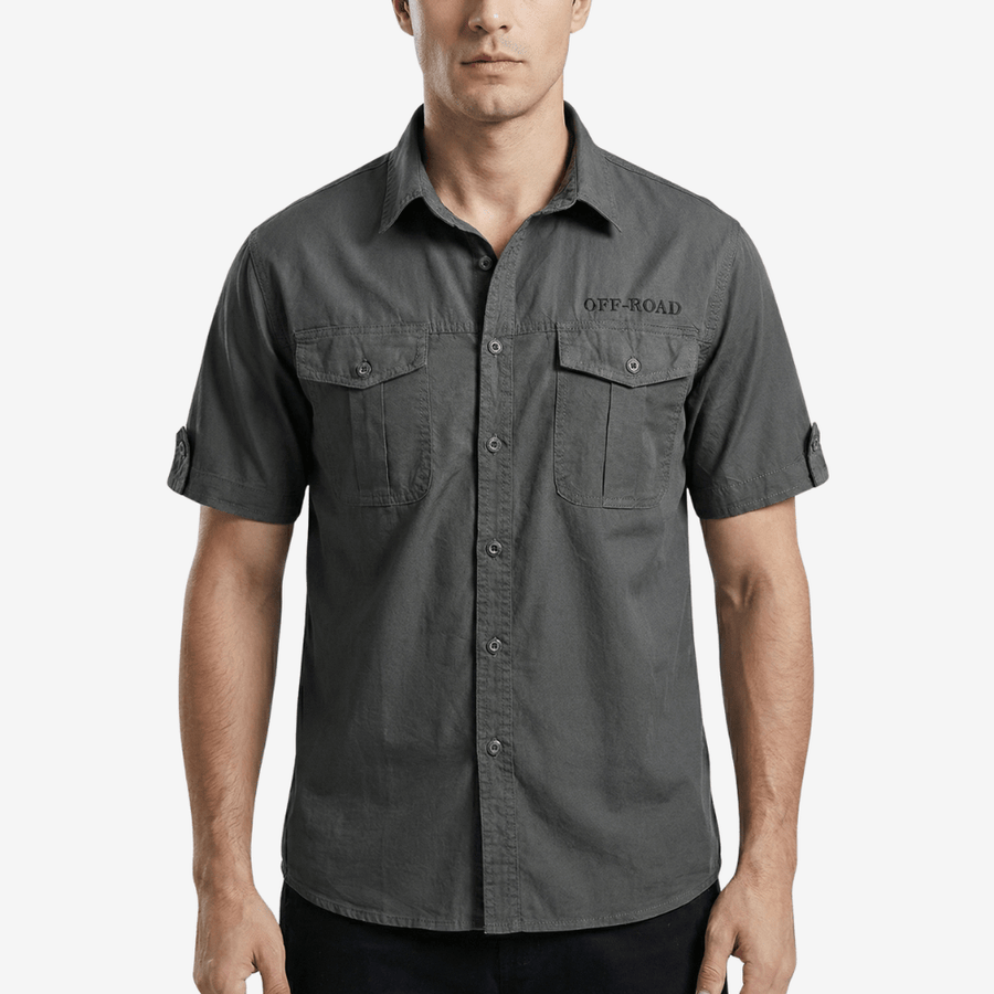 Men's Breathable Cotton Shirt for Summer Hiking Trips - product view 10 | Buffalo Gears