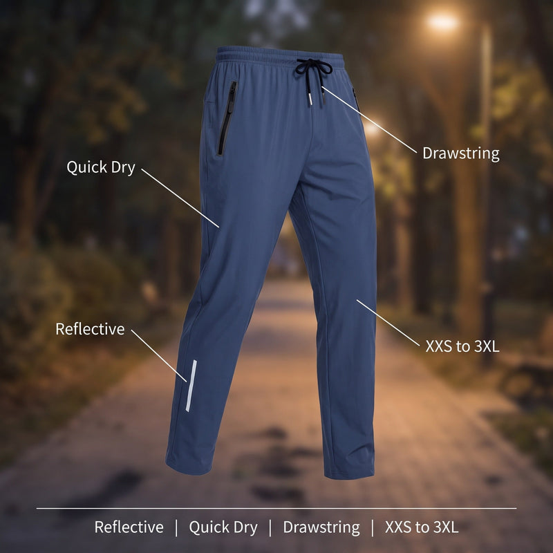 Men's Breathable Track Trousers with Reflective Detailing - product view 2 | Buffalo Gears