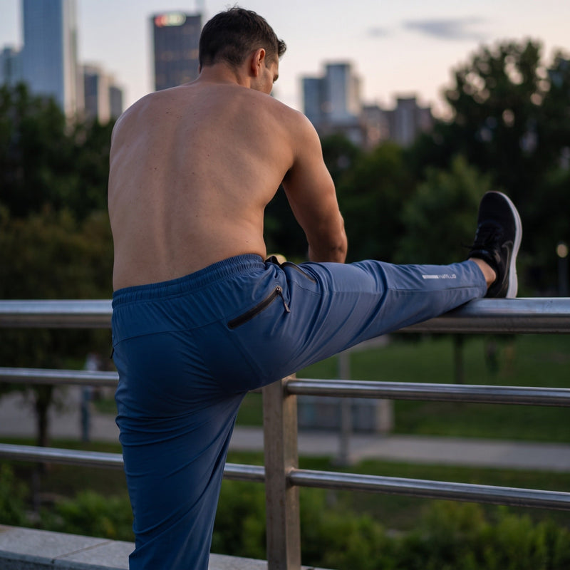 Men's Breathable Track Trousers with Reflective Detailing - product view 5 | Buffalo Gears
