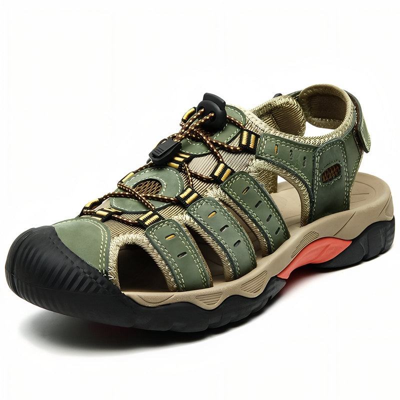 Men's Closed-Toe Leather Trail Sandals for Summer Hikes - product view 16 | Buffalo Gears