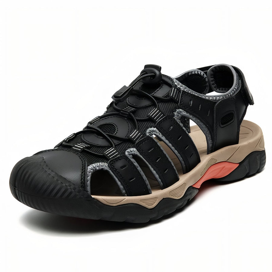 Men's Closed-Toe Leather Trail Sandals for Summer Hikes - product view 18 | Buffalo Gears