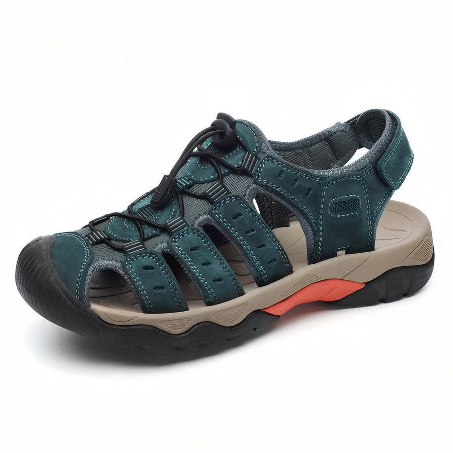 Men's Closed-Toe Leather Trail Sandals for Summer Hikes - product view 19 | Buffalo Gears