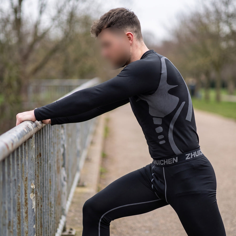 Men's Fleece Lined Tracksuit with a Slim Running Cut - product view 5 | Buffalo Gears