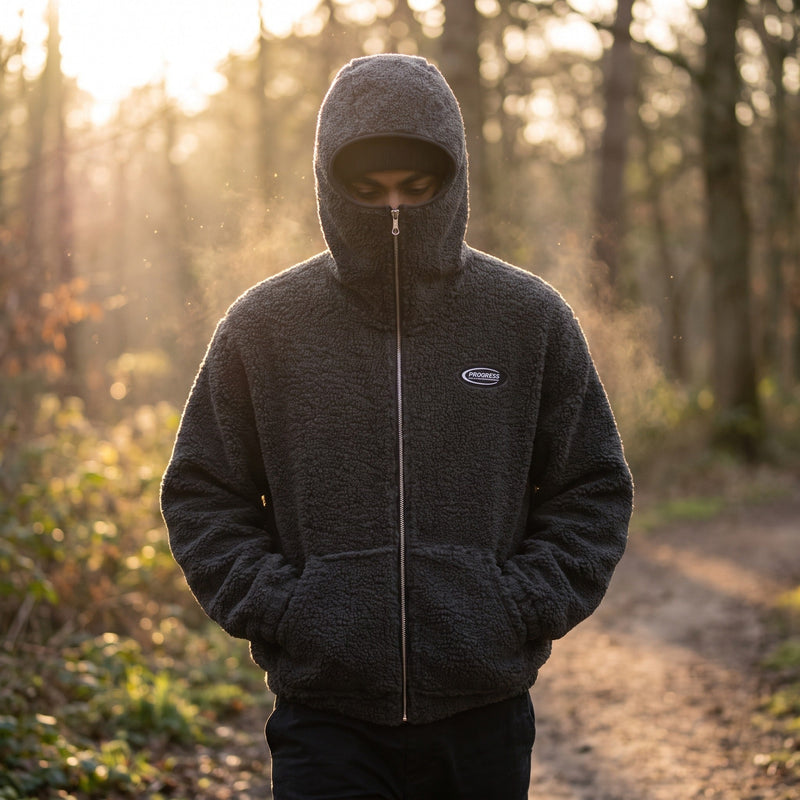 Men's Full Zip Fleece Hooded Jacket as a Mid Layer - product view 3 | Buffalo Gears