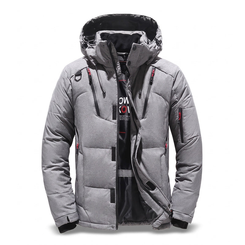 Men's Goose Down Winter Jacket with Adjustable Hood - product view 8 | Buffalo Gears
