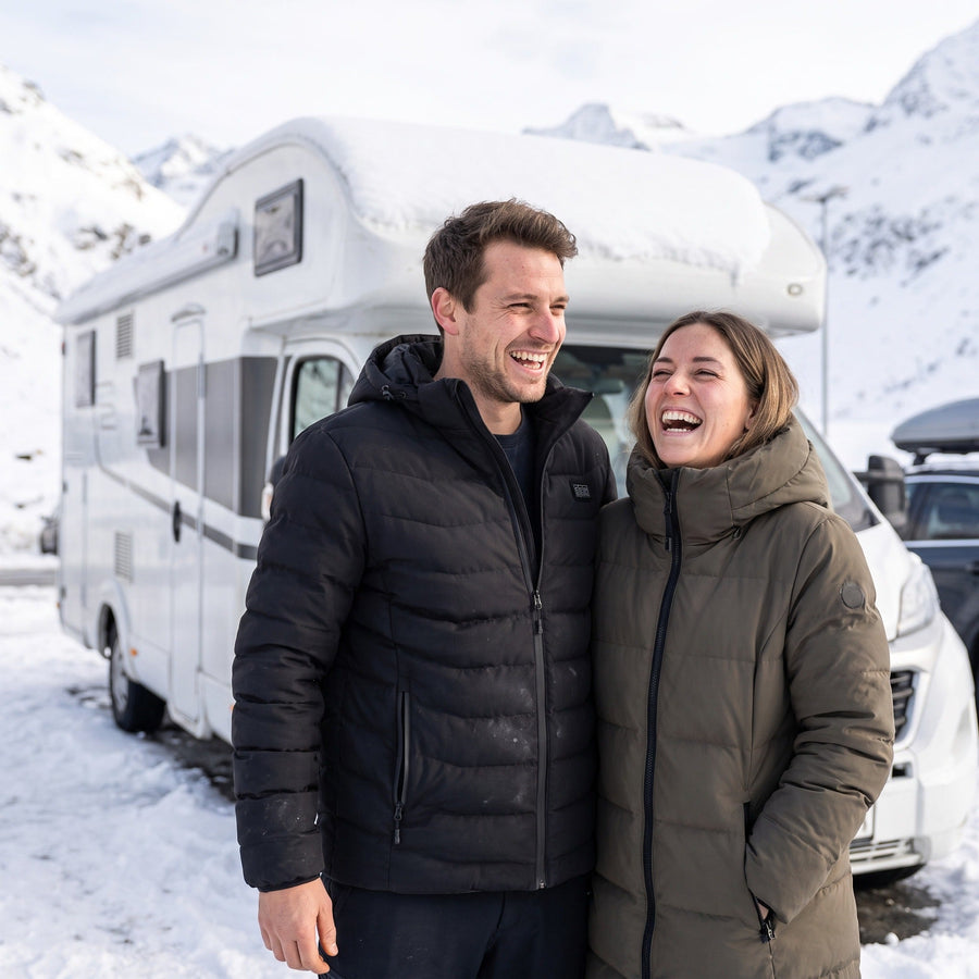 Men's Hooded Heated Coat with 24 Heat Zones, Wind-Resistant Quilt - product view 2 | Buffalo Gears