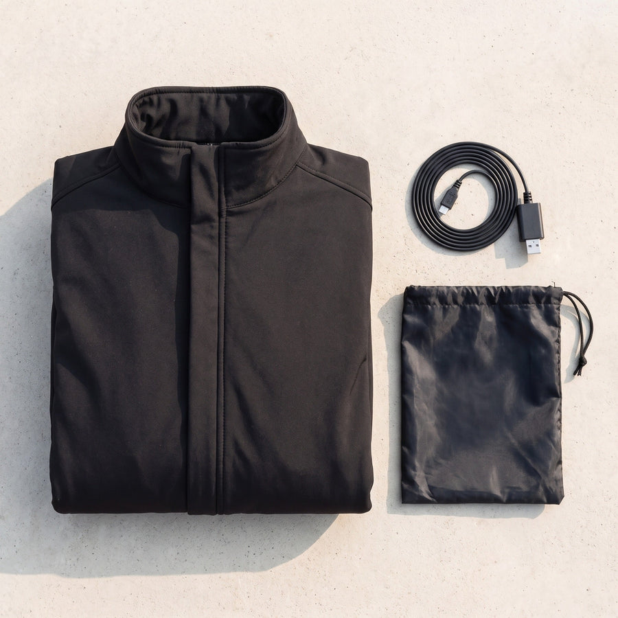 Men's Hooded Heated Coat with 24 Heat Zones, Wind-Resistant Quilt - product view 4 | Buffalo Gears