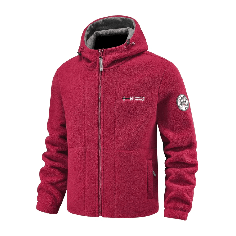 Men's Hooded Windproof Fleece Jacket for Cold Weather - product view 4 | Buffalo Gears